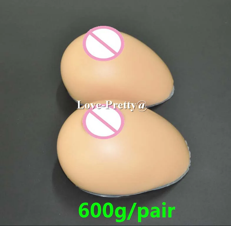 

600 g/pair breast forms b cup mastectomy bra inserts breast cancer bra silicon breast crossdresser breast dark form