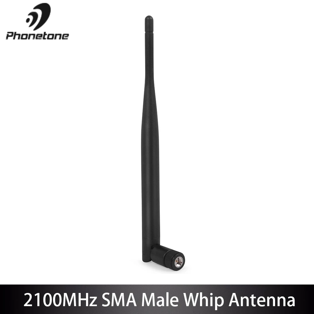 

Antenna 3G W-CDMA 5dBi 2100MHz Black Right Angle Indoor Whip Antenna For Cellular Signal Booster Repeater Amplifier & SMA Male