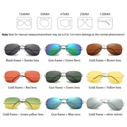 Rimless Polarized Sunglasses Night Vision Glasses Ultralight Frameless Aviation Goggles for Men and Women Titanium Alloy