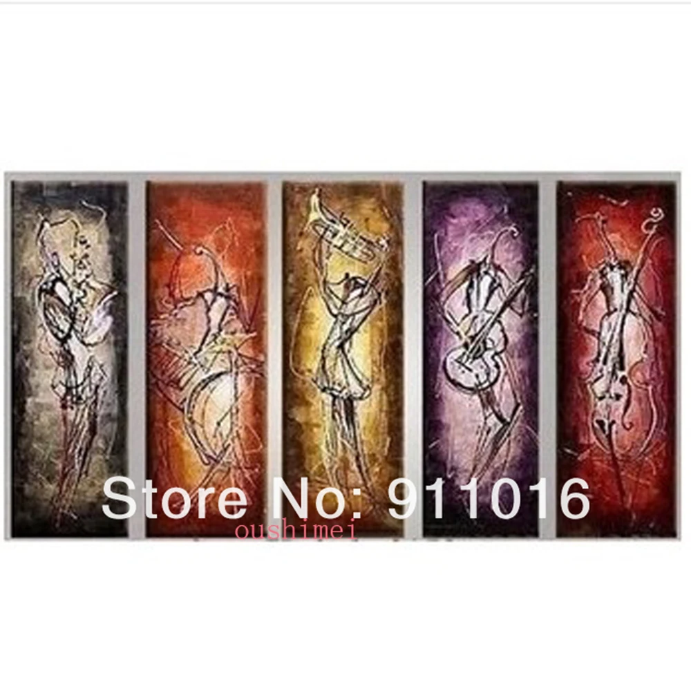 

Hand Painted Abstract Painting Modern Wall Painting Dancer Group Of Paintings For Living Room Music Picture On Canvas Art