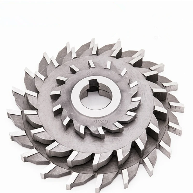 1PCS 50mm 63mm 75mm 80mm 100mm 125mm 130mm 150mm HSS Three Straight Tooth Blade Face Milling Cutter,4mm-20mm thickness