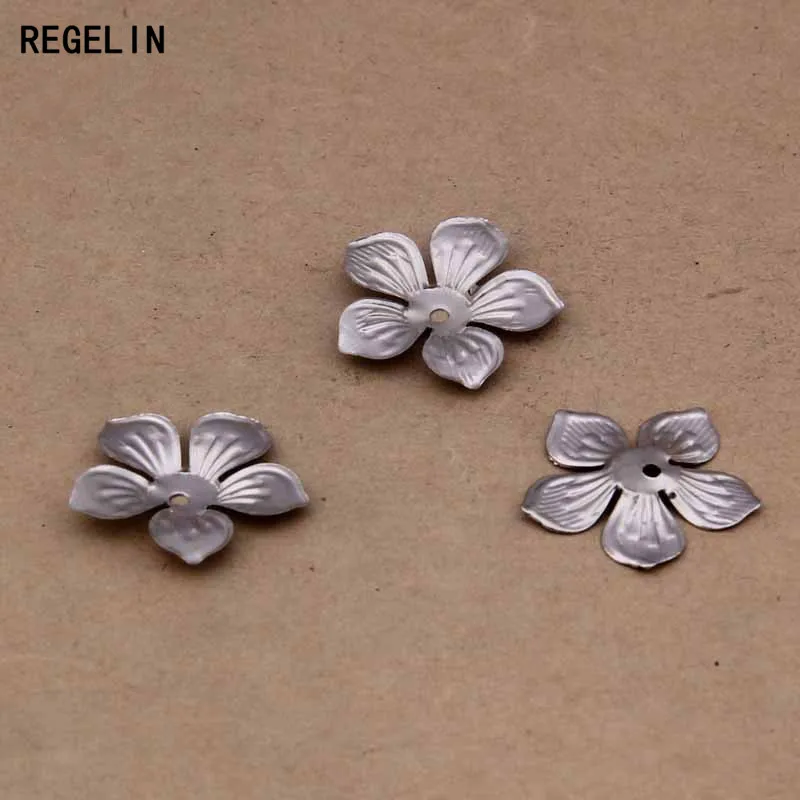 REGELIN Flower Filigree Bead Caps End Caps Gold/Rhodium/Bronze Plated 50pc/lot 22mm  DIY Jewelry