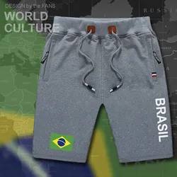 Brazil mens shorts beach new men's board shorts flag workout zipper pocket sweat bodybuilding 2017  brasil BRA Brazilian gyms