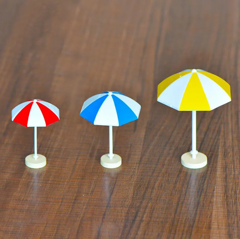 10pcs Red/Yellow/Blue Umbrella For Garden Moss Terrarium Home Desktop Decor/Crafts/Bonsai/Doll House/Miniatures