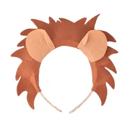 Lion Costume Headband for Kids Baby Birthday Party Hair Accessories Boys Lion Halloween Costume Headbands Hard Plastic Headwear