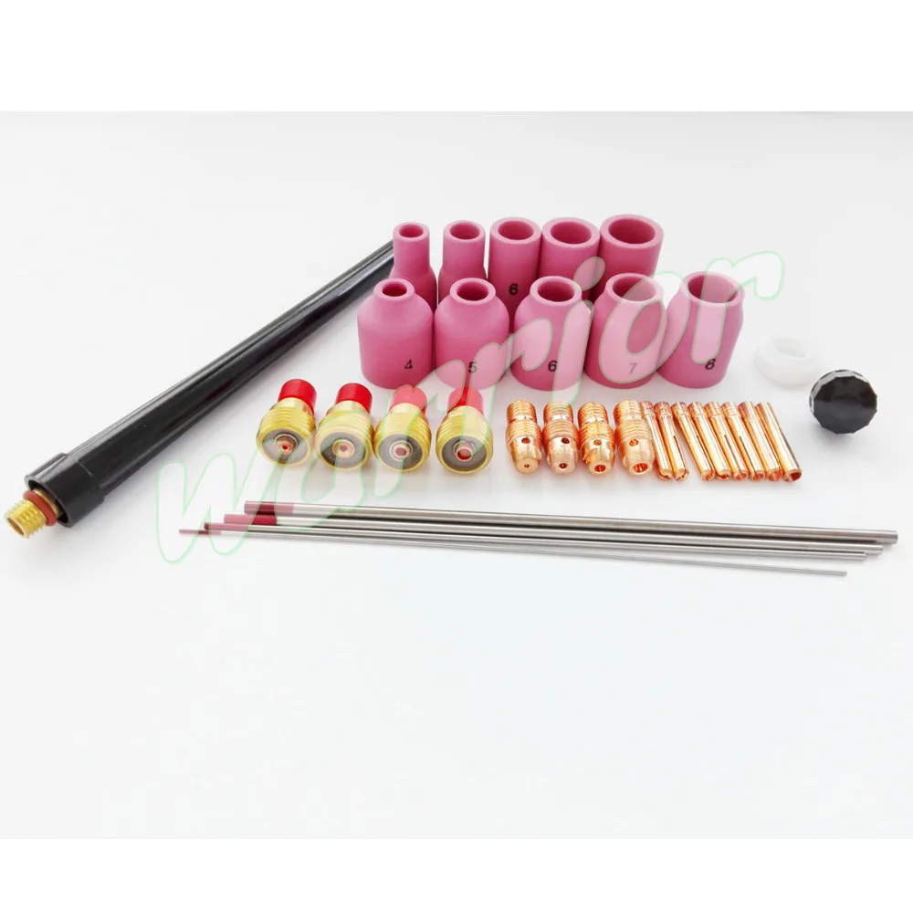 Accessories Kit For WP9 WP20 WP25 TIG Welding Torch With 13N 53N Series Nozzles Gas Lens WT20 150mm Tungsten Electrodes