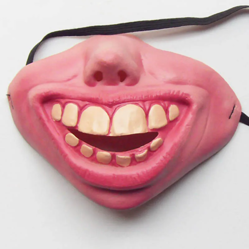 Pół twarzy straszne straszne maski impreza z okazji Halloween Decor zabawna impreza dla dorosłych maska lateksowa klaun przebranie na karnawał rekwizyty Masquerade Purim — zdjęcie 7