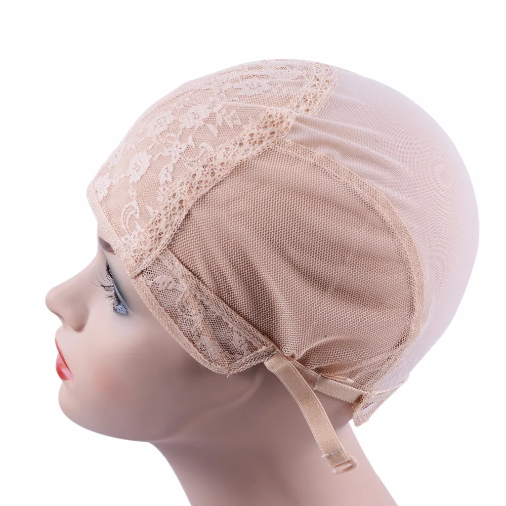 Bonnet de perruque pour perruques exécutives, sangle réglable sur le dos, casquettes de tissage sans colle, filet à cheveux, 1 PC