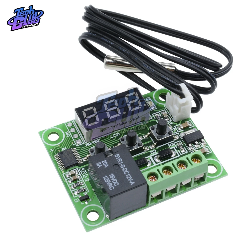 W1209 LED di Temperatura del Termostato Digitale di Controllo del Termometro DC 12V Regolatore Termo Interruttore Modulo + Sensore