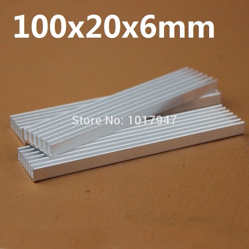 

100 Pieces lot 100x20x6mm Aluminum IC Cooling Cooler Heat Sink Heatsinks