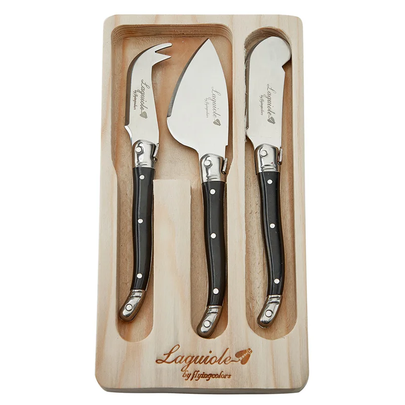 3pcs Laguiole Cheese Knife set Butter Spreaders Cheese Knives Scraper Slicer Cutter Red Rainbow Cutlery Bar Supply  5.9'' 15.9cm