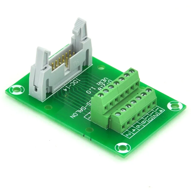 

IDC14 2x7 контактов 0,1 дюйма, плата с наружным разъемом, Клеммная колодка, соединитель.