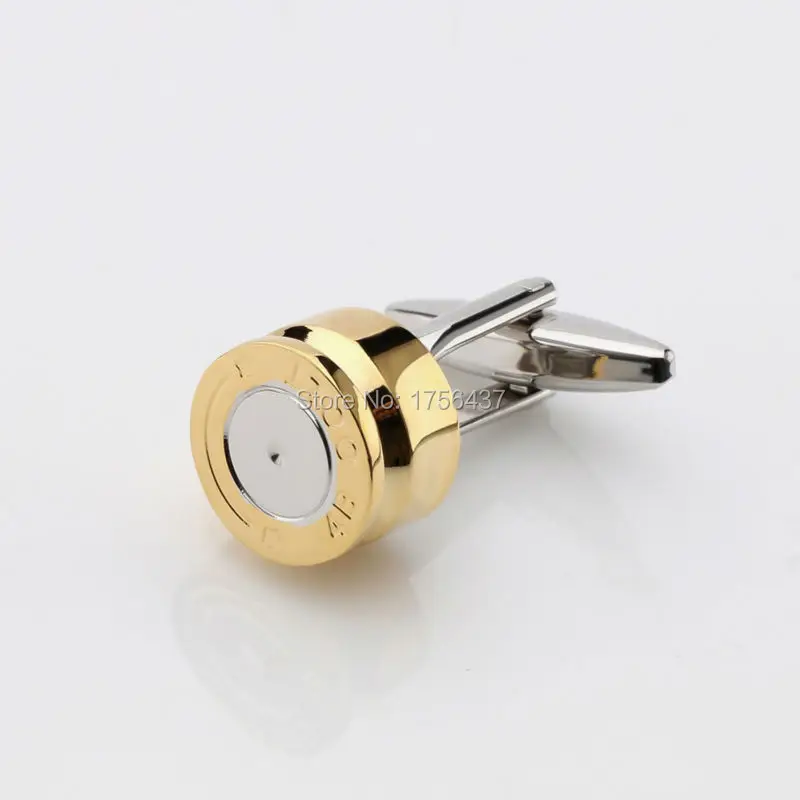 

Lepton 2025 Gold Color Bullet Design Cufflinks for Men Fashionable Wedding Groom Shirt Cuffs Stylish Gemelos Accessory