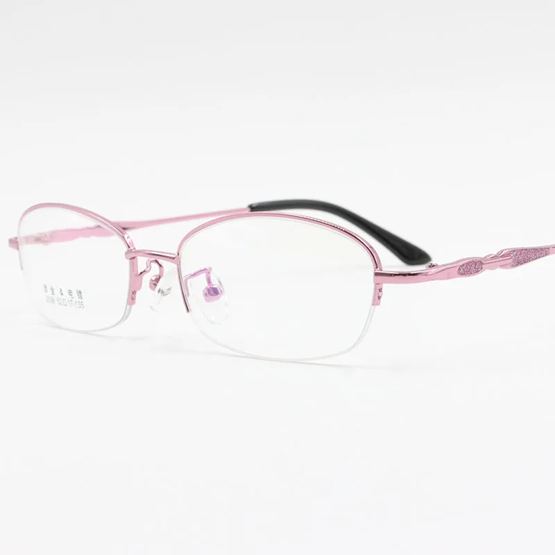 BCLEAR Lady Fashion Classic Alloy Opical Frame Women Vintage Semi-rimless Spectacle Frames Sexy Female Colorful Retro Eyeglass