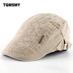 Retro Berets caps for Men Cotton Hats Casual Visors Peaked cap Gorras Planas Flat Caps Adjustable Men's Berets boina bone