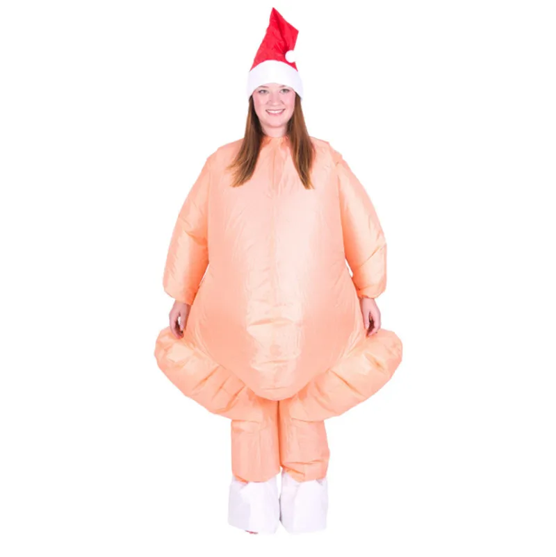 Inflatable Roast Turkey Costume Halloween Chicken For Adults Inflatable Christmas Fancy Dress Mascot Cosplay Costume Clothing