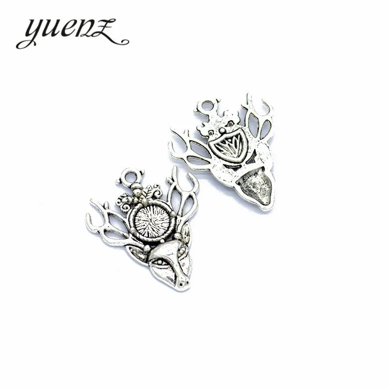 5pcs Antique silver color deer Charms Pendant jewelry findings for DIY Fit Bracelet&Necklace Accessories,Zinc Alloy D9184