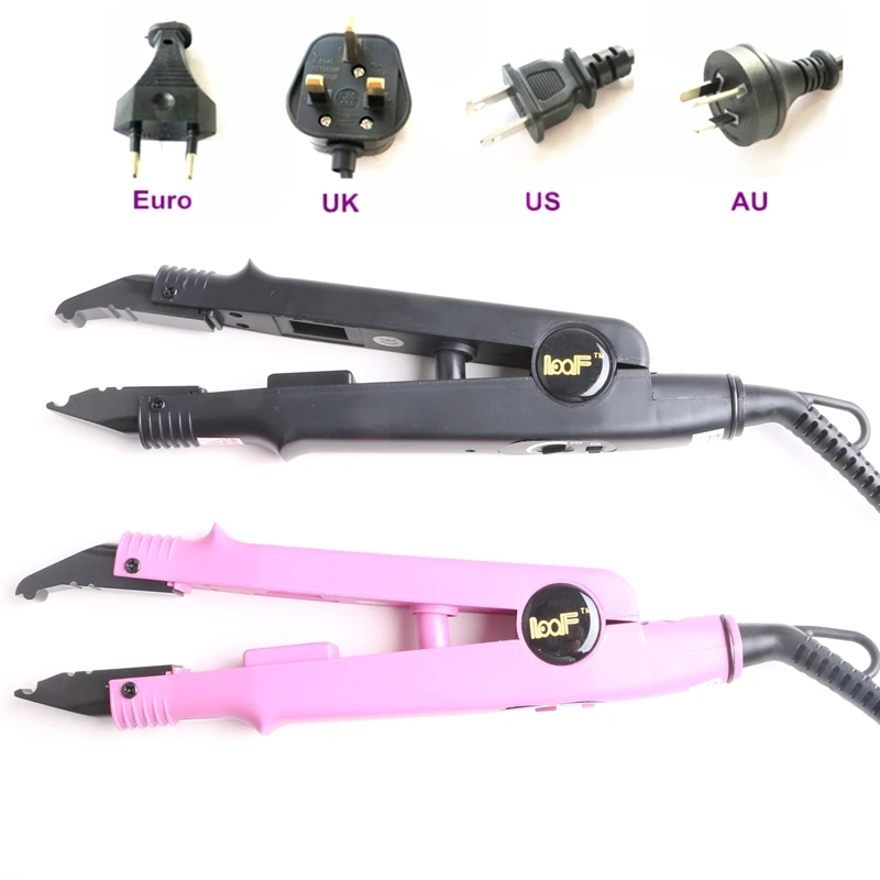 

5 Pieces Black/Pink Nail Tip U Tip Hair Hair Connector/Iron with Adjustable Temperature For Keratin Pre Bonded Hair Extensions