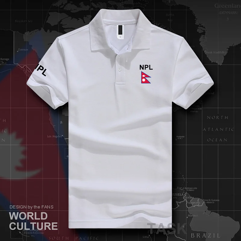 Nepal NPL polo shirts men short sleeve white brands printed for country 2017 cotton nation team flag new fashion Nepali Nepalese