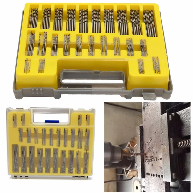 150Pcs HSS Power Rotary Micro Twist Precision Drill Bit Set High Speed Steel Wood Drilling Top Quality