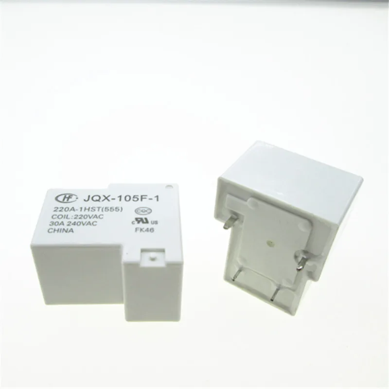 NEW 220VAC relay JQX-105F-1-220A-1HST 220VAC HF105F JQX-105F-1 220A-1HST 220VAC AC220V 220V 30A 240VAC 4PIN