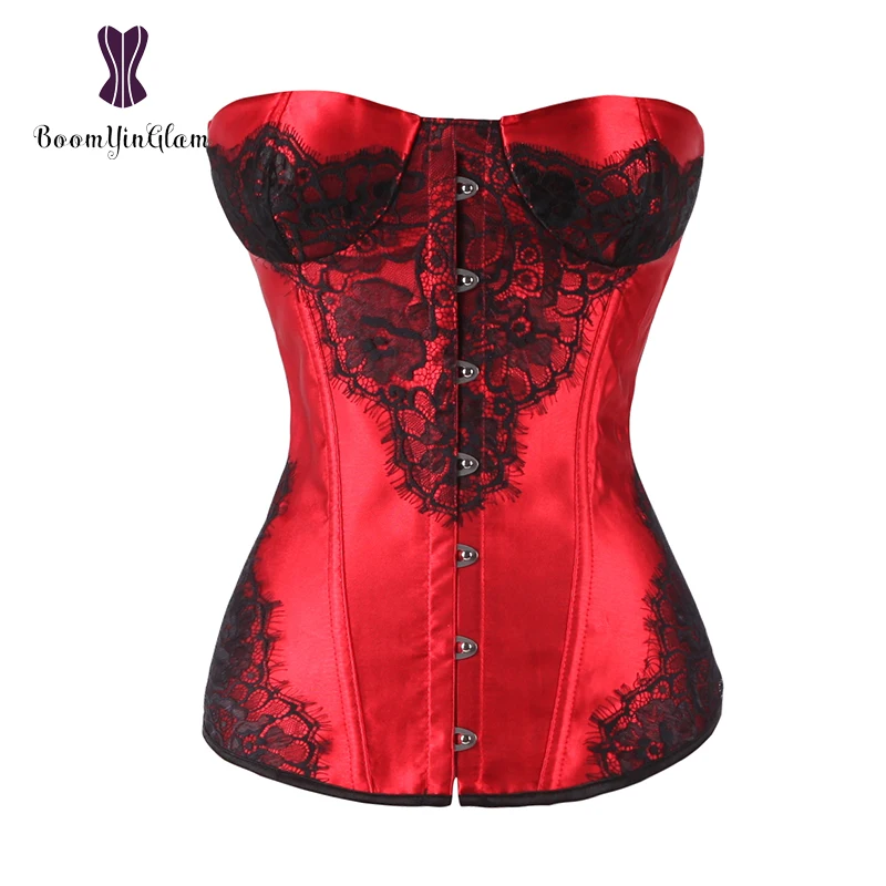 Wholesale body shapewear lace overlay classic victorian women bustier dance costumes sexy corset with suspender belt J901#