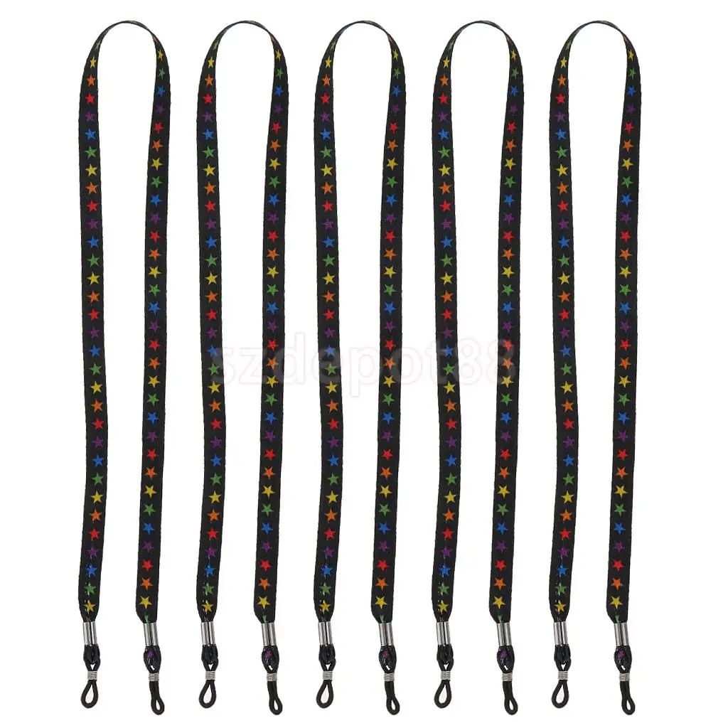 5 Pieces Camouflage Sunglasses Lanyard Strap Men Women Eye Glasses Cord Holder 60cm