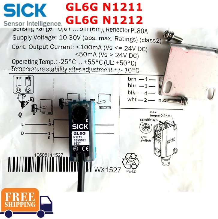 SICK Switch GL6G-N1211 1059925 GL6G-N1212 1060811 Brand new original