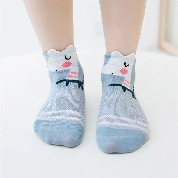 5 Paare/los Infant Baby Socken Für Mädchen Jungen Sommer Mesh Dünne Baby Socken Baumwolle Casual Druck Neugeborenen Kleinkind Junge Socke 0-24Month – Detail 3