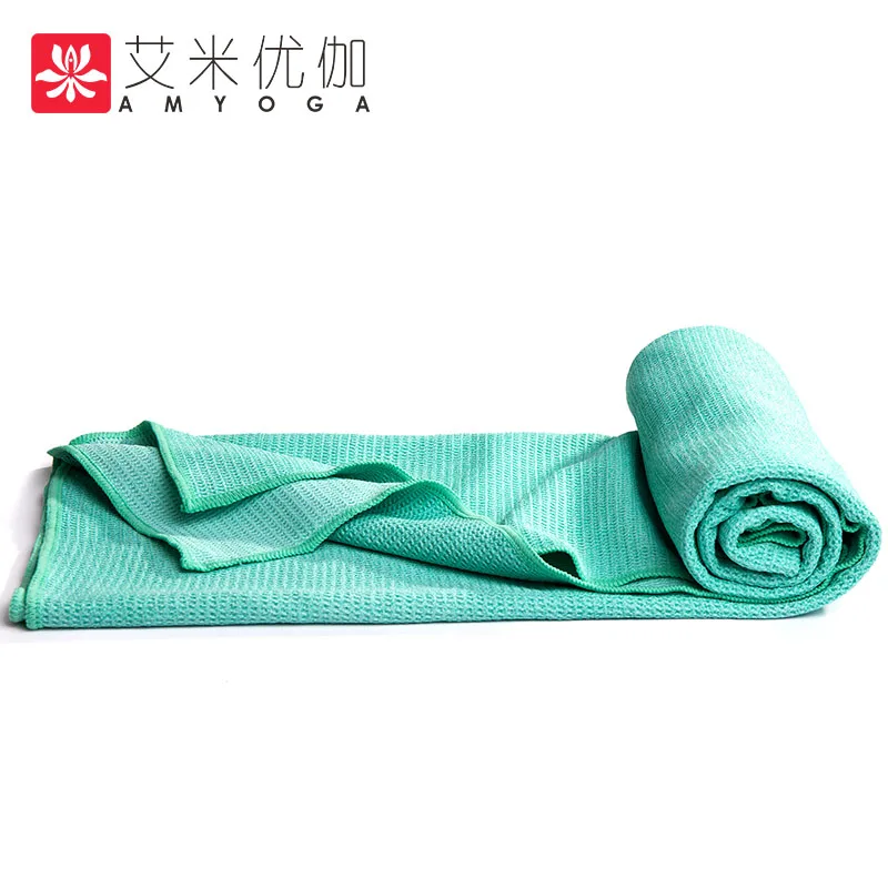 invisible anti-slip grips yoga mat towel, with a carry bag