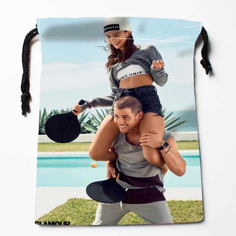 New Custom Nick Jonas Bags Custom drawstring Bags Printed gift  drawstring bag 18*22cm Compression Type Bags