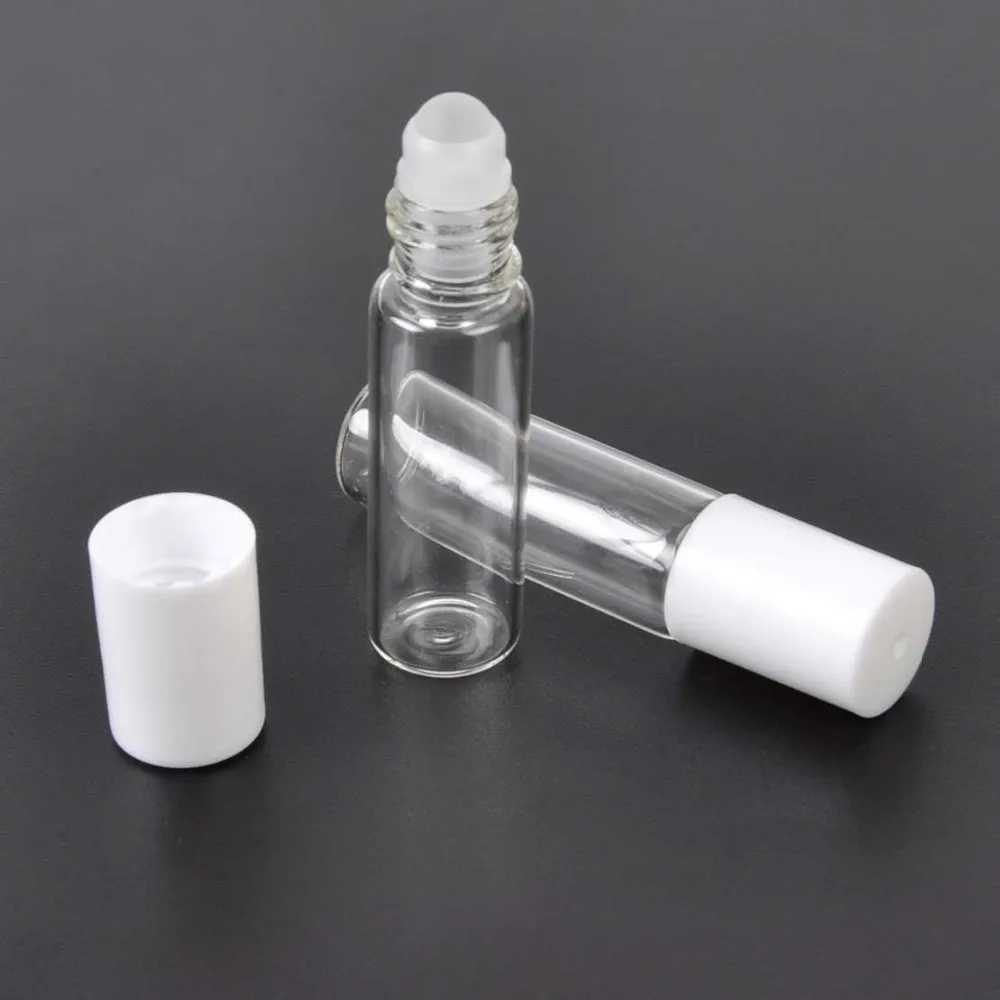 

300X5ml Glass Essential Oil Roller Bottle Useful for Aromatherapy Perfumes And Lip Balms Glass Roll on Bottle DHL SF EMS FREE