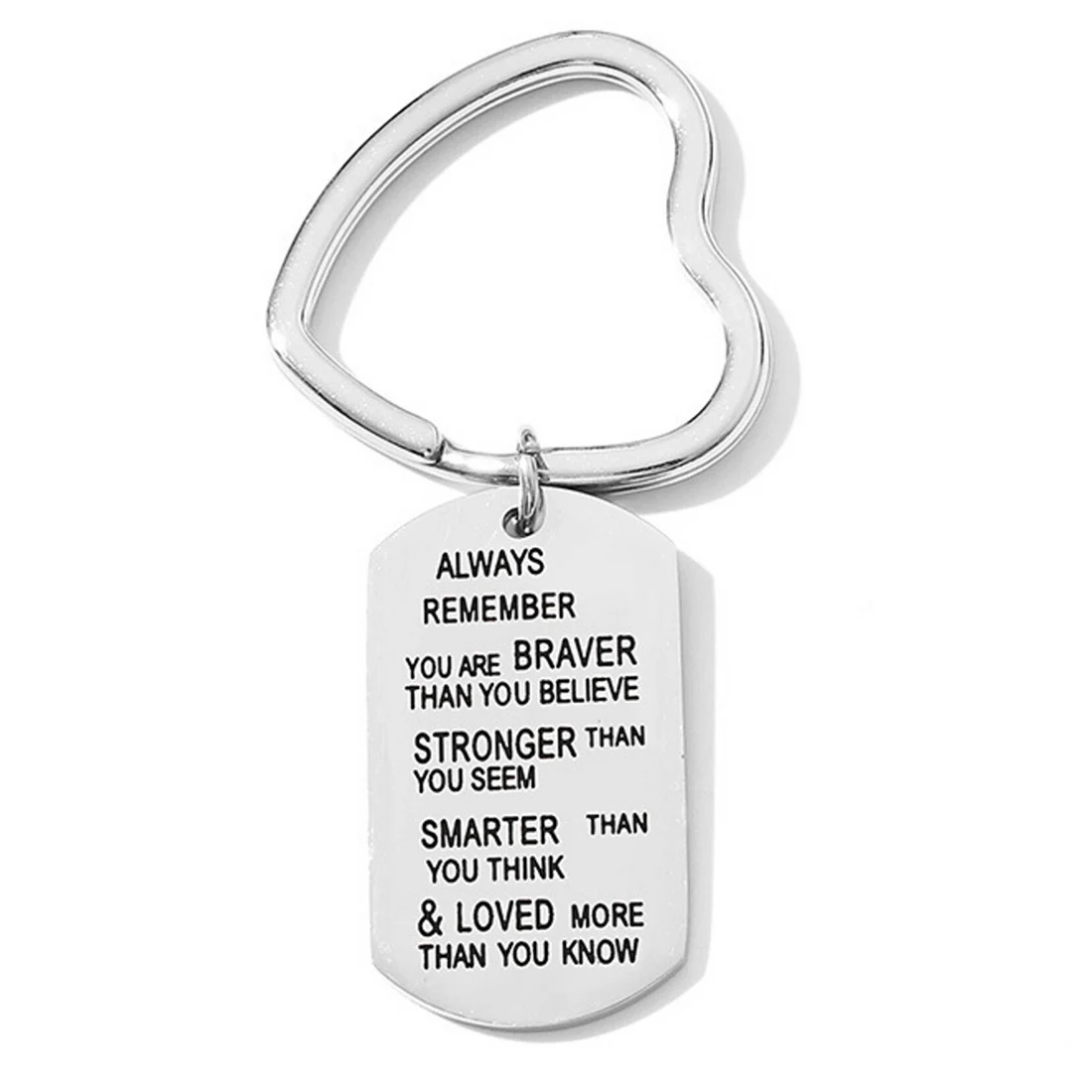 Mesinya 316L S. steel Inspirational báo giá Keychain Vòng Chìa Khóa-3 phong cách