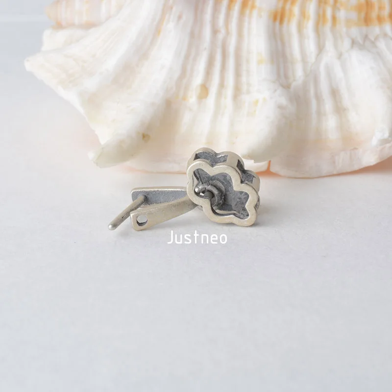 Solid 925 sterling silver Cloud pendant clasp connector, Thai Silver pinch bail for necklace & pendant silver jewelry