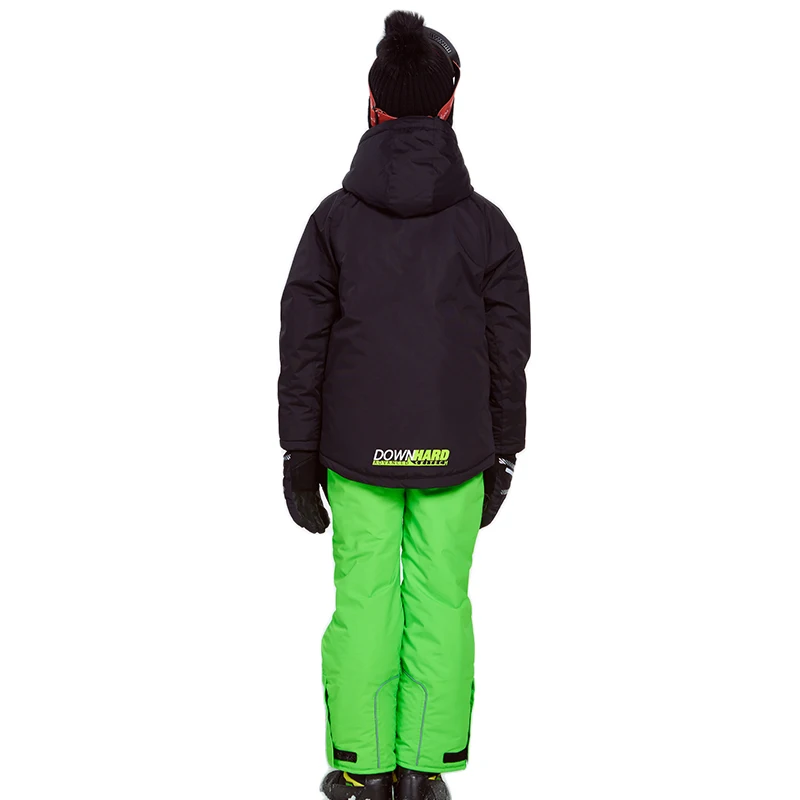 Conjunto impermeável de snowboard infantil, à prova de vento, crianças, jaqueta, exterior, quente, com capuz, roupas esportivas, meninos, inverno