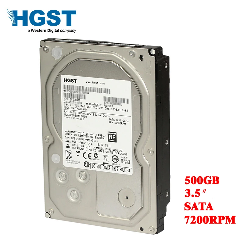 Original Disassembled USED Hard Drive For Hitachi HGST Brand 500Gb 3.5\