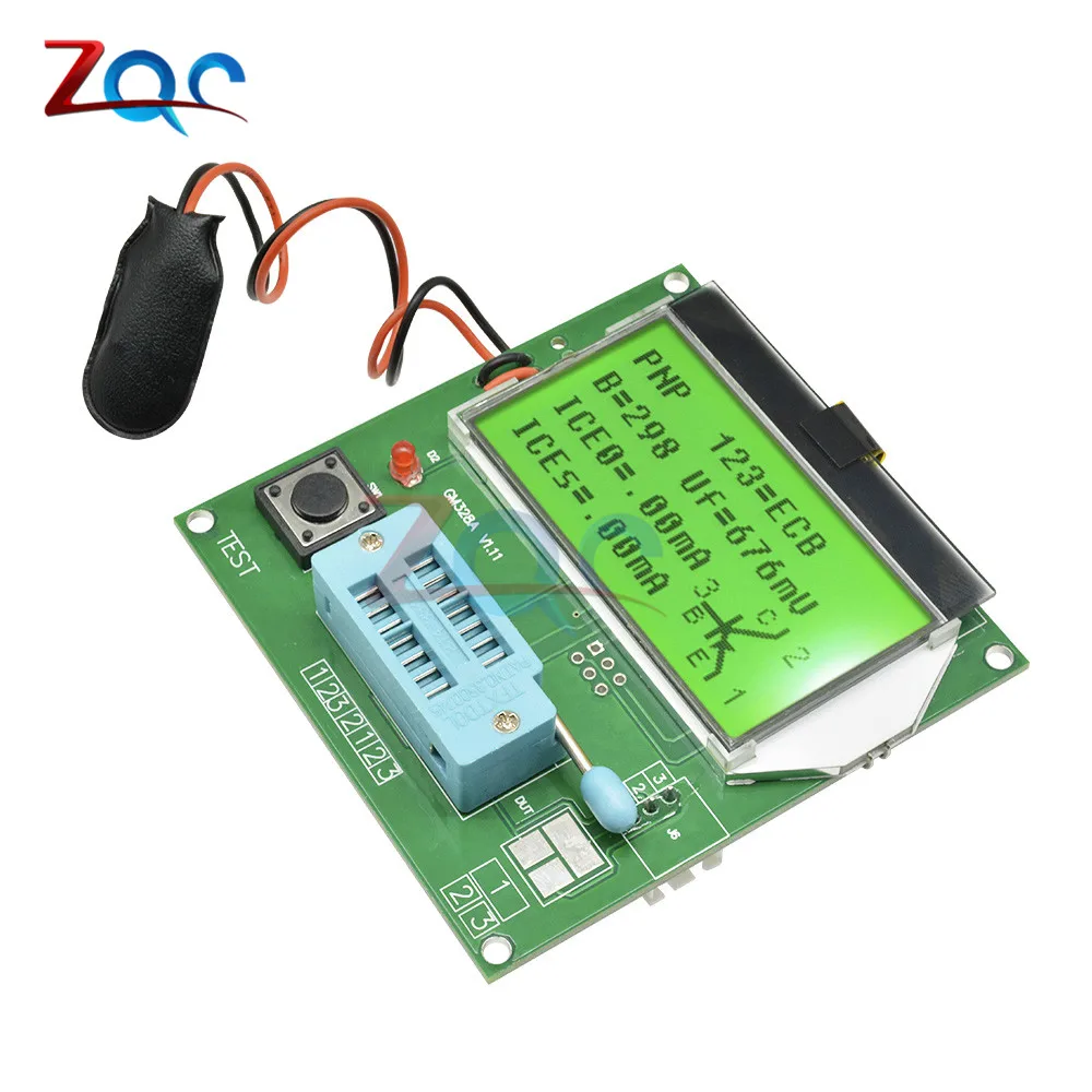 LCD GM328A Transistor Tester Capacitor Frequency Meter ESR/LCR/RLC/PWM Meter MOS/PNP/NPN Square Wave Signal Generator