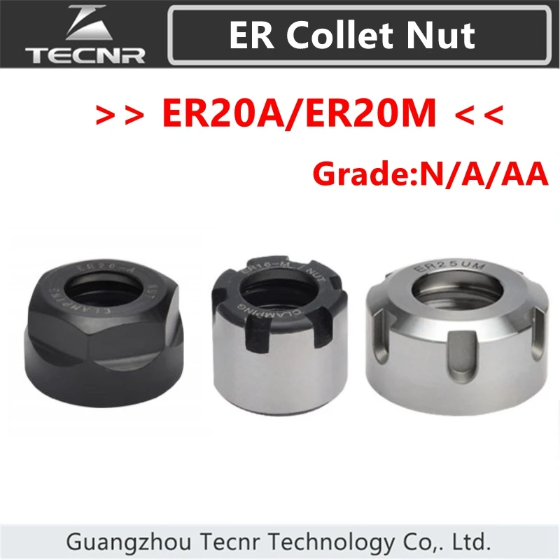 High Precision ER20A ER20M ER20 spring collet nut for CNC router