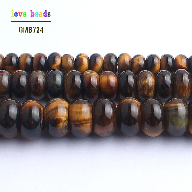 Natural Stone Beads Yellow Tiger Eye Stone Rondelle Beads For Jewelry Making 15.5inches 6/8/10mm Spacer Beads Making Bracelet