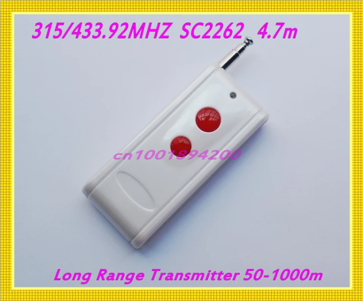 Radio Remote Controller Long Range Far Distance Transmitter 315/433MHZ 2 Button Remote 50-1000m Remote Transmitter