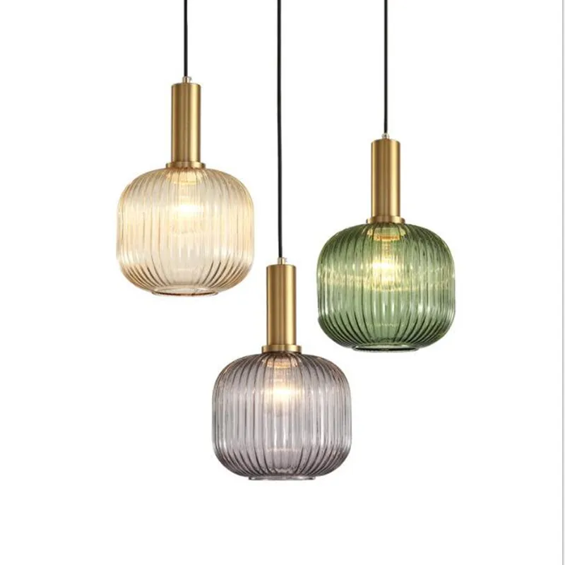 

Nordic Retro Concise Electroplated Glass Pendant Light Art Bedside Living Room Bar Suspension Lighting Fixtures Free Shipping