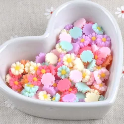 100PCS daisy flower flatback Resin Cabochons Scrapbook Craft 10mm DIY Embellishments phone decor Headwear accessories CP1862