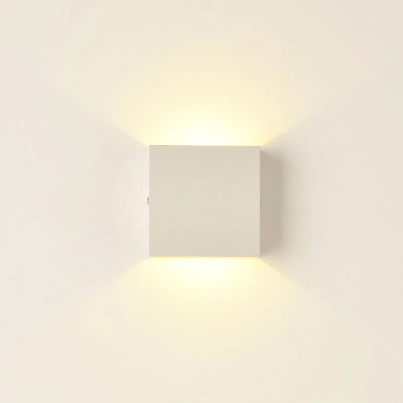 6W LED Wall Lamp Dimming Modern Bedroom Beside Reading Indoor Wall Light Aluminum Cube COB Lamp for Living Room Corridor Hotel