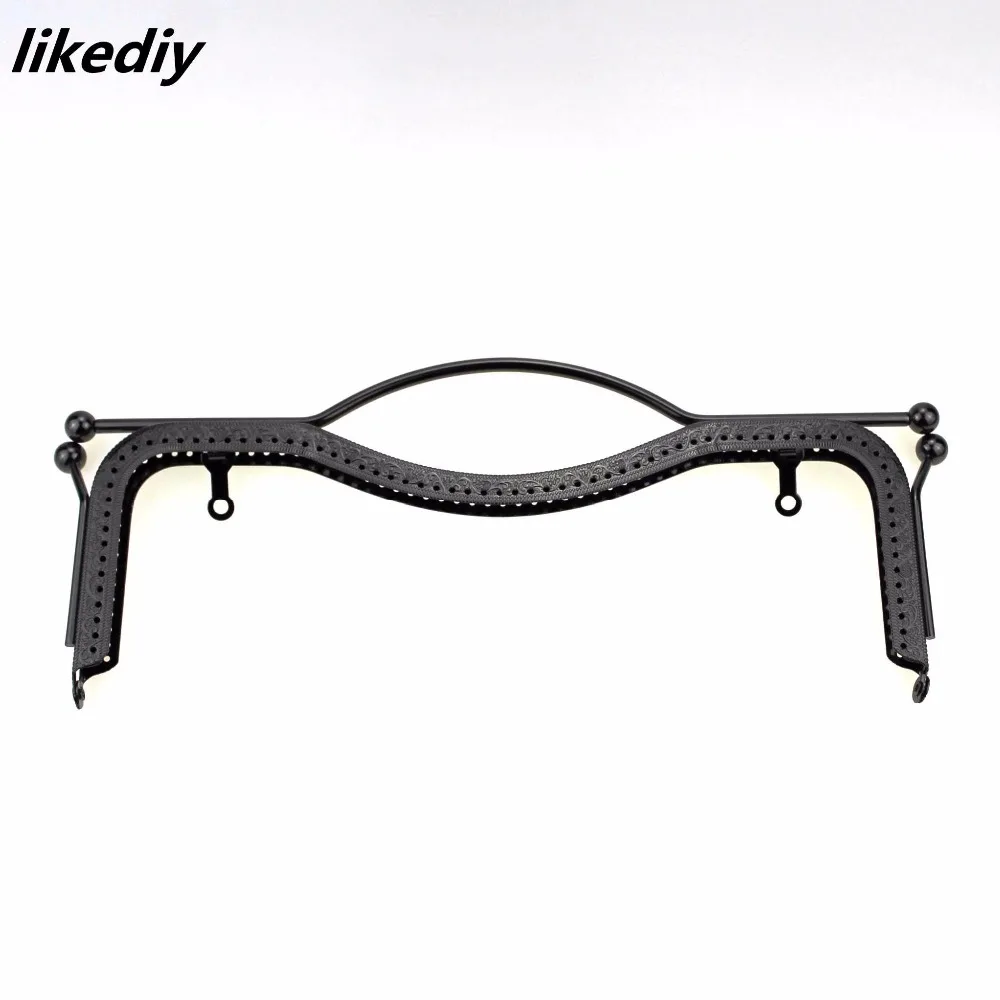 4 Pcs/Lot 27 CM Bronze Silver Gold Black Lips Metal Purse Frame Kiss Clasp Embossing Handle Sewing Bag Part