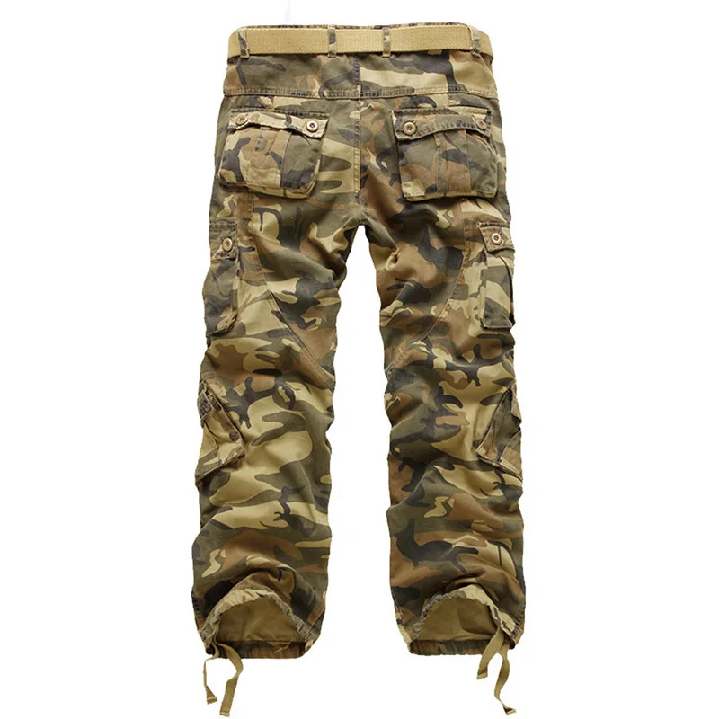 New Men's Military Pants Multi pocket Plus Size Brand Autumn spring hiking hunting Outdoors Camouflage pants