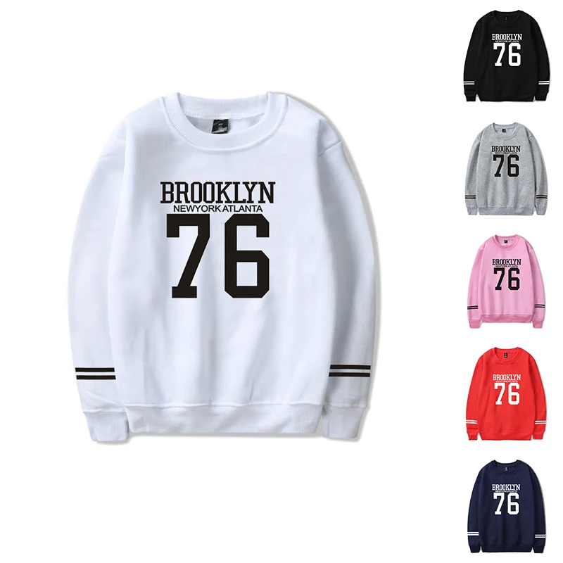 

New BROOKLYN 76 Hoodies Print Fashion Hip Hop Street Style Men Women Capless Sweatshirts Casual Long Sleeve Hoodie Pullover Tops