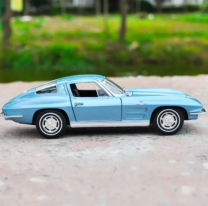 Chevrolet Corvette 1963,1: 24 hợp kim cao cấp xe mô hình, diecast kim loại mô hình toy phương tiện đi lại Bộ Sưu Tập Mô Hình, miễn phí vận chuyển