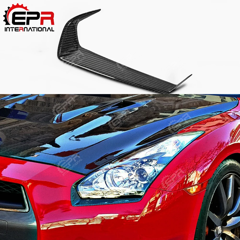 

For Nissan R35 GTR Carbon Fiber Eyebrow Car Styling GT-R Fibre Eyelid Body Kit Tuning For GTR R35 Eyelid Light Cover