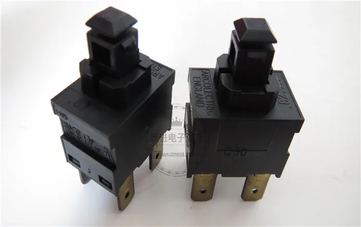 

[VK] Import British square self locking lock switch 4 pin 4 feet power button T85 16A250VAC 19*13*10mm