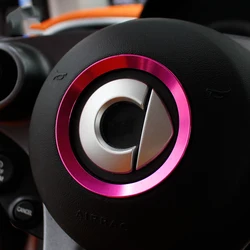 Automotive Accessories Car Steering Wheel Cover Shell Interior Car Decoration Metal Ring Styling for smart fortwo forfour 453